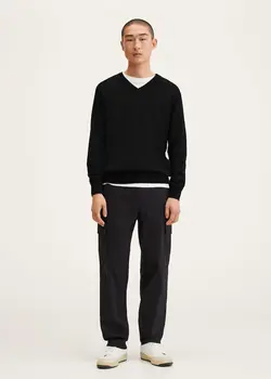 پلیور مردانه مشکی منگو