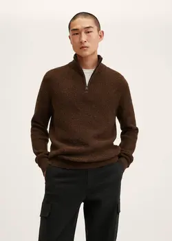 پلیور مردانه قهوه ای منگو