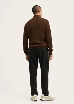 پلیور مردانه قهوه ای منگو