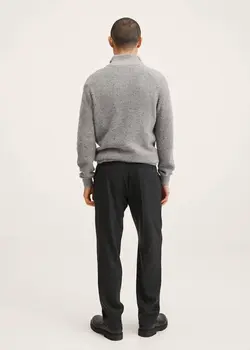 پلیور مردانه خاکستری منگو