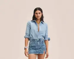 دامن زنانه آبی منگو