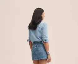 دامن زنانه آبی منگو