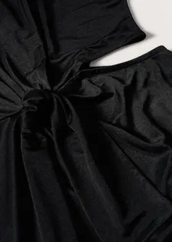 پیراهن بلند زنانه مشکی منگو