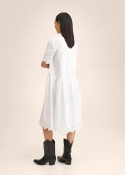 پیراهن بلند زنانه سفید منگو