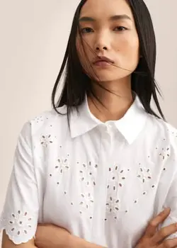 پیراهن بلند زنانه سفید منگو