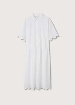 پیراهن بلند زنانه سفید منگو