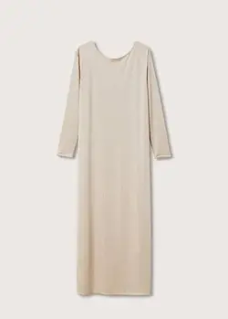 پیراهن بلند زنانه بژ منگو