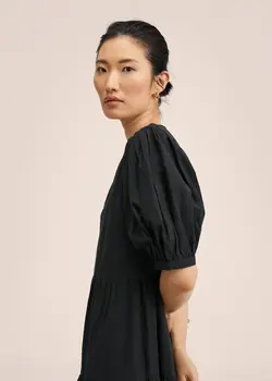 پیراهن بلند زنانه مشکی منگو