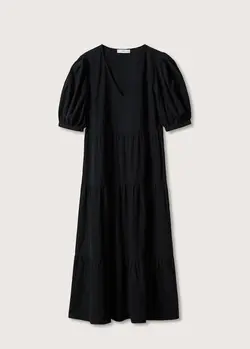 پیراهن بلند زنانه مشکی منگو