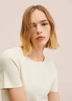 پیراهن بلند زنانه سفید تیره منگو