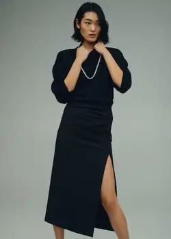 دامن زنانه مشکی منگو