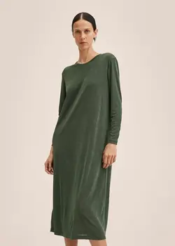 پیراهن میدی زنانه سبز منگو