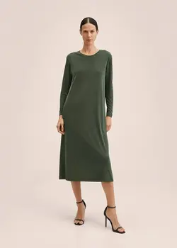 پیراهن میدی زنانه سبز منگو