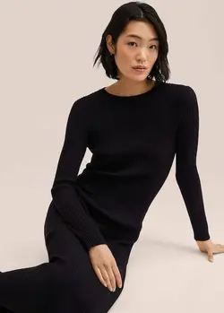 پیراهن میدی زنانه مشکی منگو