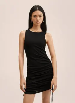 پیراهن کوتاه زنانه مشکی منگو