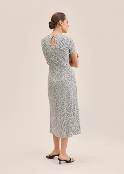 پیراهن میدی زنانه سفید تیره منگو