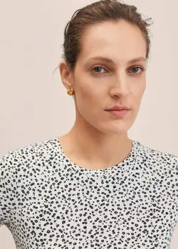 پیراهن میدی زنانه سفید تیره منگو