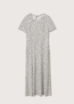 پیراهن میدی زنانه سفید تیره منگو