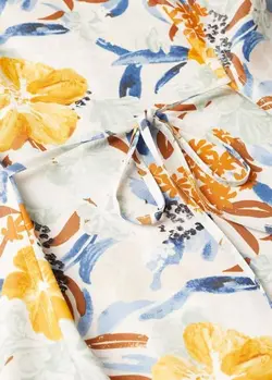 پیراهن کوتاه زنانه سفید تیره منگو