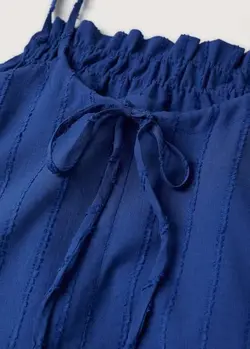 پیراهن کوتاه زنانه آبی منگو