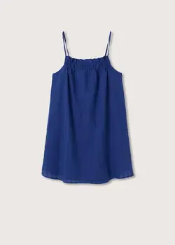 پیراهن کوتاه زنانه آبی منگو