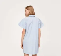 پیراهن کوتاه زنانه آبی آسمانی منگو