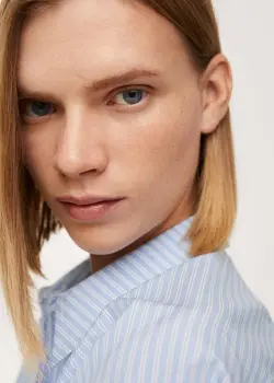 پیراهن کوتاه زنانه آبی آسمانی منگو