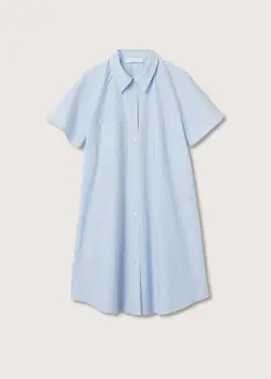 پیراهن کوتاه زنانه آبی آسمانی منگو