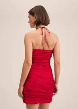 پیراهن کوتاه زنانه قرمز منگو