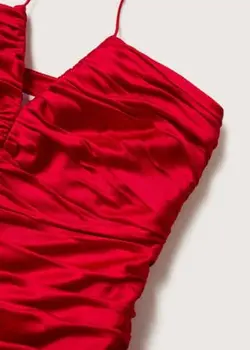 پیراهن کوتاه زنانه قرمز منگو