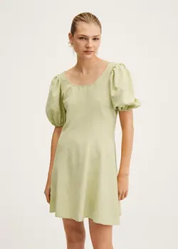 پیراهن کوتاه زنانه سیب سبز منگو