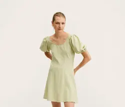 پیراهن کوتاه زنانه سیب سبز منگو