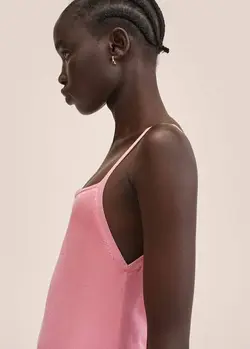 پیراهن بلند زنانه صورتی منگو