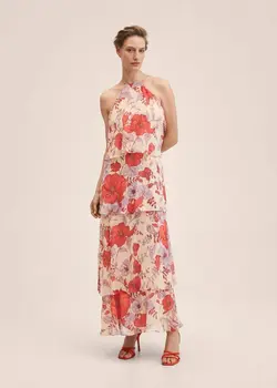 پیراهن بلند زنانه قرمز منگو