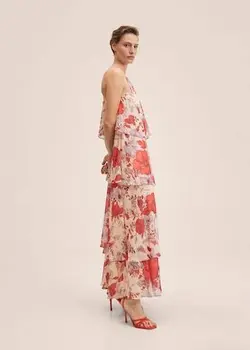 پیراهن بلند زنانه قرمز منگو