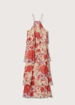 پیراهن بلند زنانه قرمز منگو