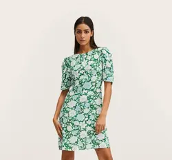 پیراهن کوتاه زنانه سبز منگو