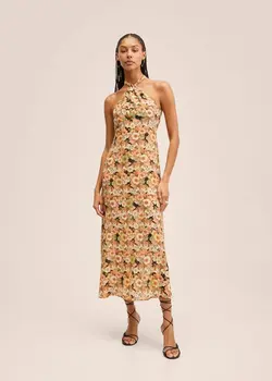 پیراهن بلند زنانه نارنجی منگو