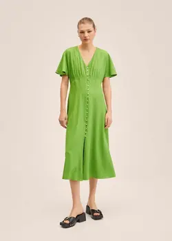 پیراهن بلند زنانه سبز منگو