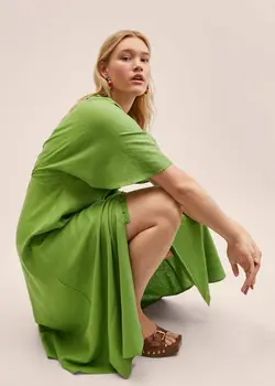 پیراهن بلند زنانه سبز منگو