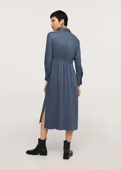 پیراهن میدی زنانه آبی منگو