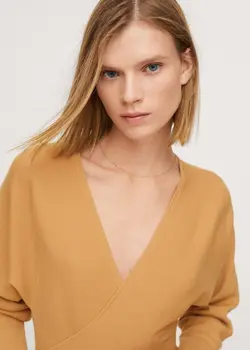 پیراهن بلند زنانه زرد تیره منگو