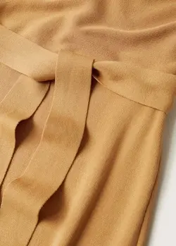 پیراهن بلند زنانه زرد تیره منگو