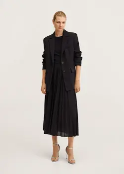 پیراهن میدی زنانه مشکی منگو