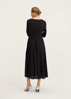 پیراهن میدی زنانه مشکی منگو