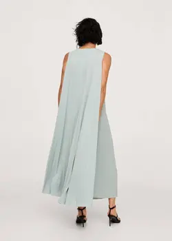 پیراهن میدی زنانه خاکستری منگو