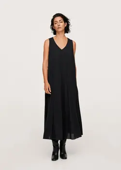 پیراهن میدی زنانه مشکی منگو