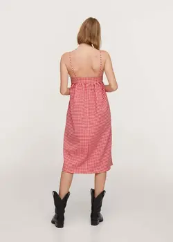 پیراهن میدی زنانه قرمز منگو