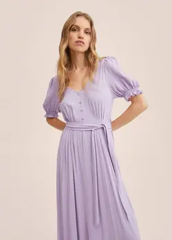 پیراهن میدی زنانه بنفش منگو