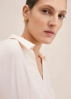 پیراهن میدی زنانه سفید تیره منگو